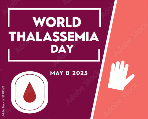 World Thalassemia Day on May 8, 2025: raising awareness with a blood drop.