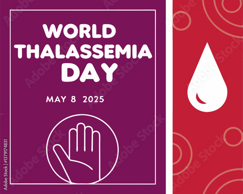 World Thalassemia Day on May 8, 2025: raising awareness with a blood drop.