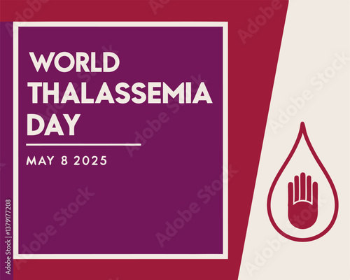World Thalassemia Day on May 8, 2025: raising awareness with a blood drop.