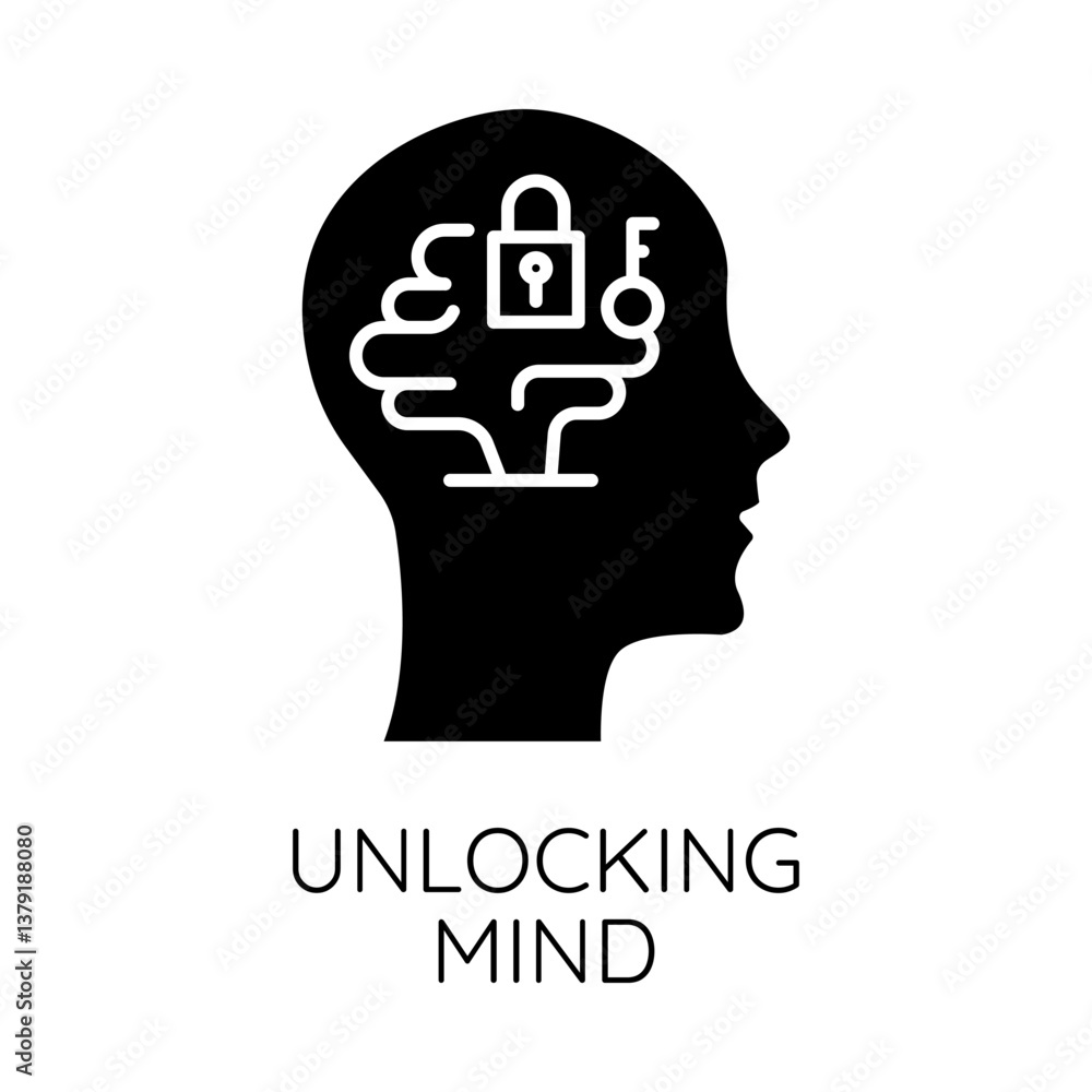 Unlocking Mind – Key Inside Head Representing Breakthrough Thinking and Self-Discovery Unlocking Mind – Key Inside Head Representing Breakthrough Thinking and Self-Discovery