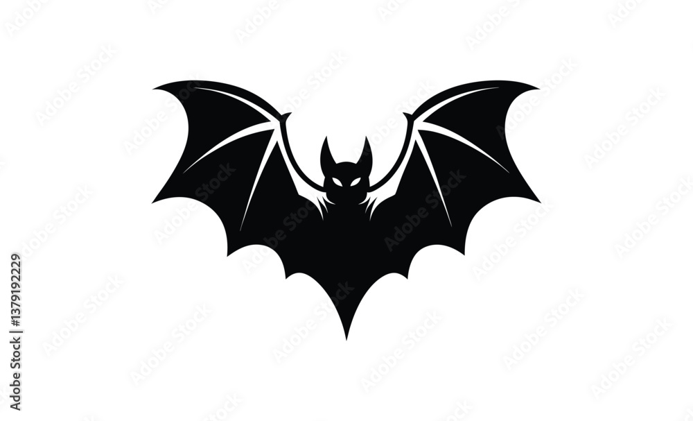 Fototapeta premium bat on white background silhouette