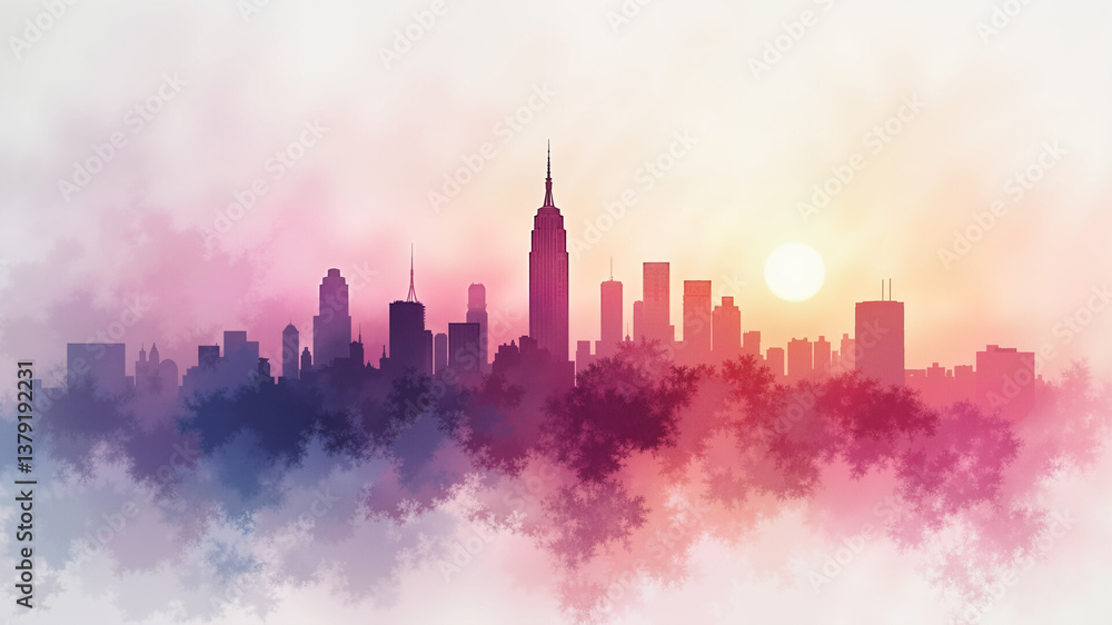 Obraz premium An abstract high-resolution graffiti style painting city