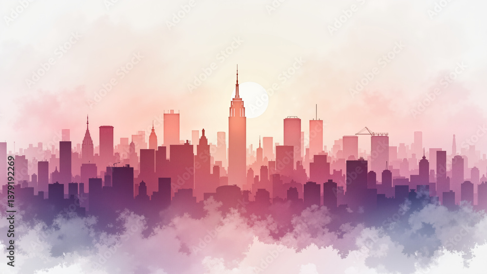 Fototapeta premium An abstract high-resolution graffiti style painting city