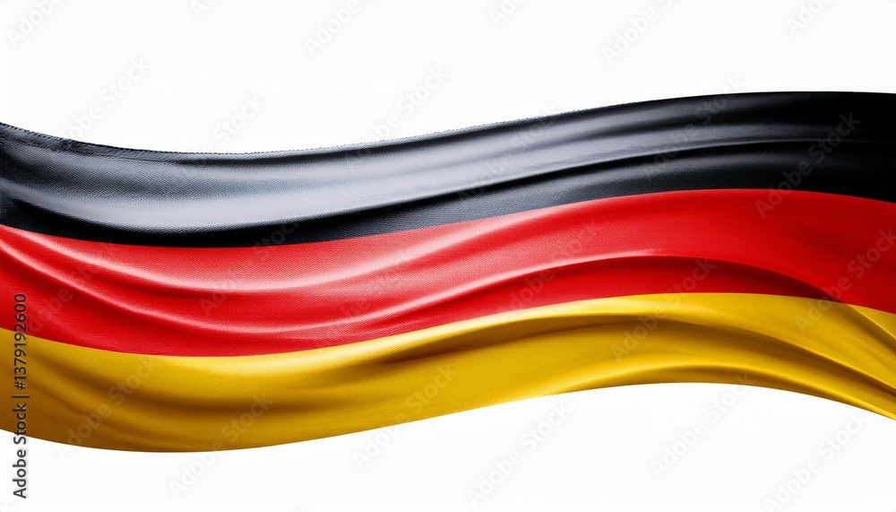 Naklejka premium german flag colored smooth wave isolated on white background