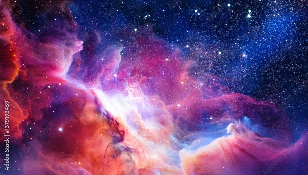 stunning cosmic nebula with vibrant colors and twinkling stars stunning cosmic nebula with vibrant colors and twinkling stars
