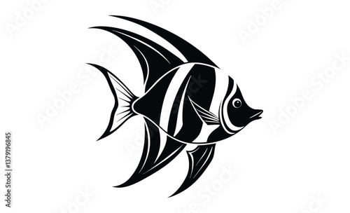 illustration of a angelfish silhouette