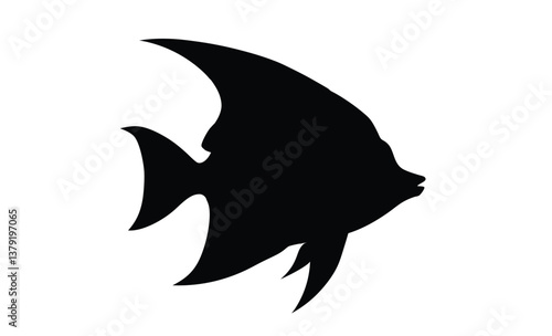 illustration of a angelfish silhouette