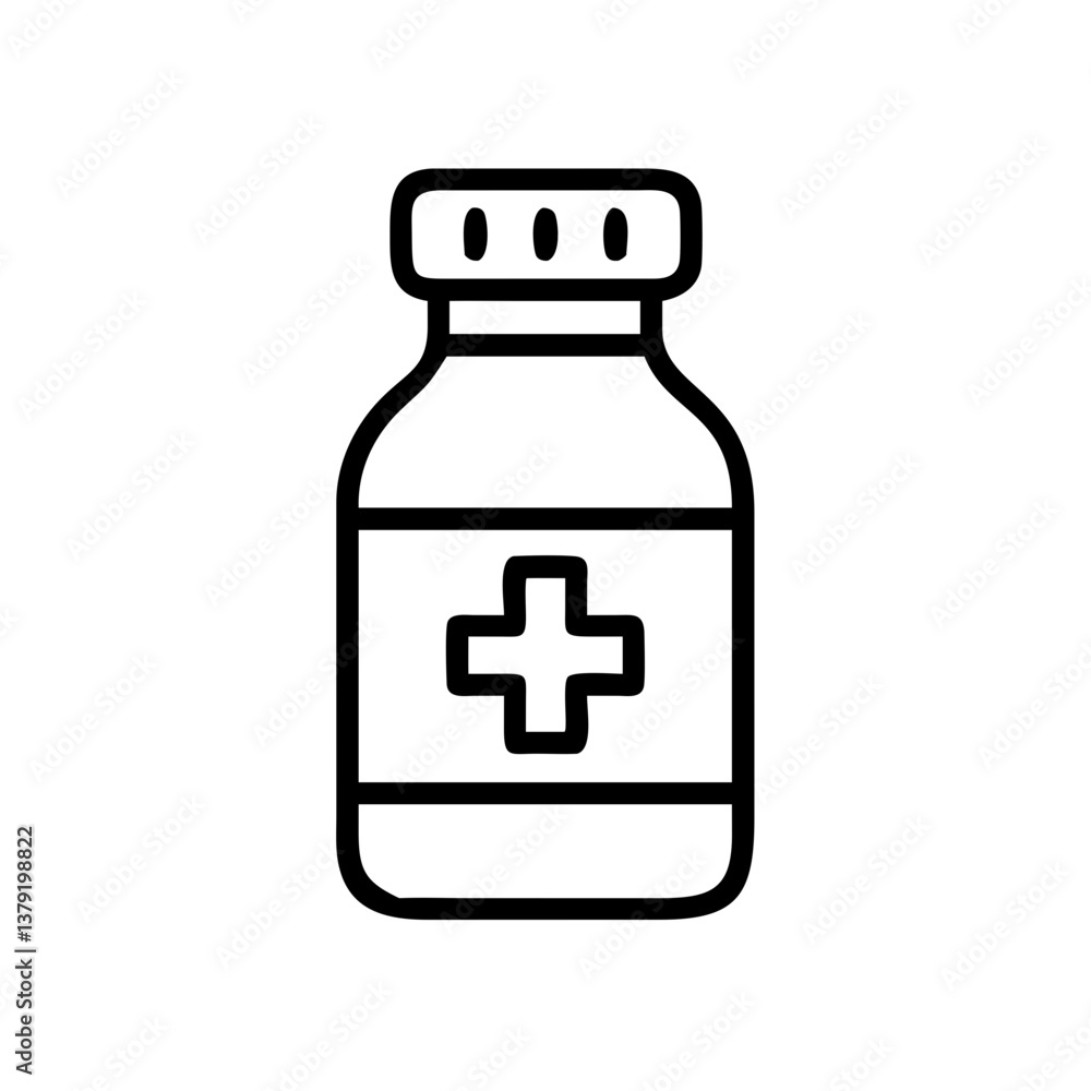 Obraz premium Medical MRI Machine Outline Design on White Background 
