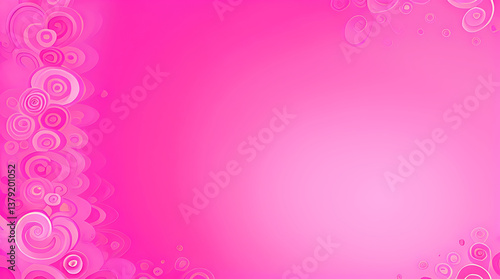 Abstract fractal flowers on a pink illustration, pattern botanical flower graphic floral texture summer modern vintage  background red plant design. ai
