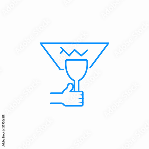 ceiling damage cracks icon sign vector