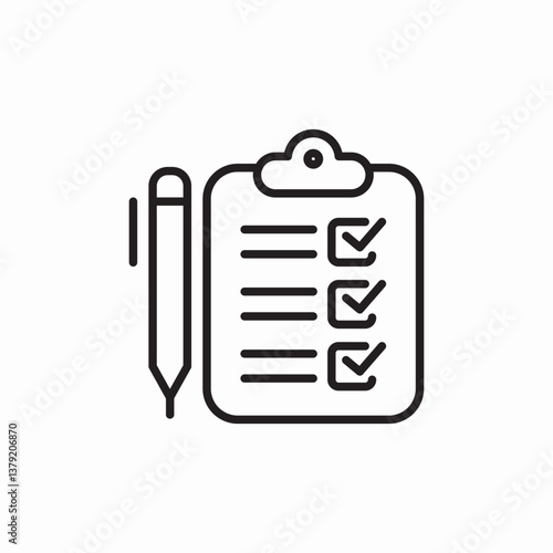 checklist fill icon sign vector