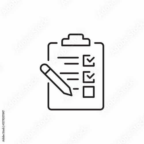list fill tick icon sign vector