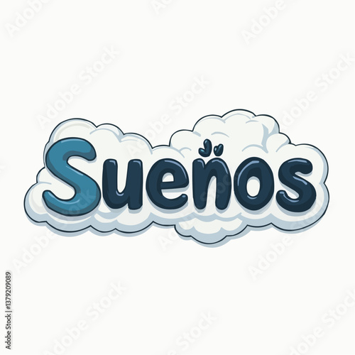 Spanisches Wort "Sueños" -  kalligrafische Schrift

