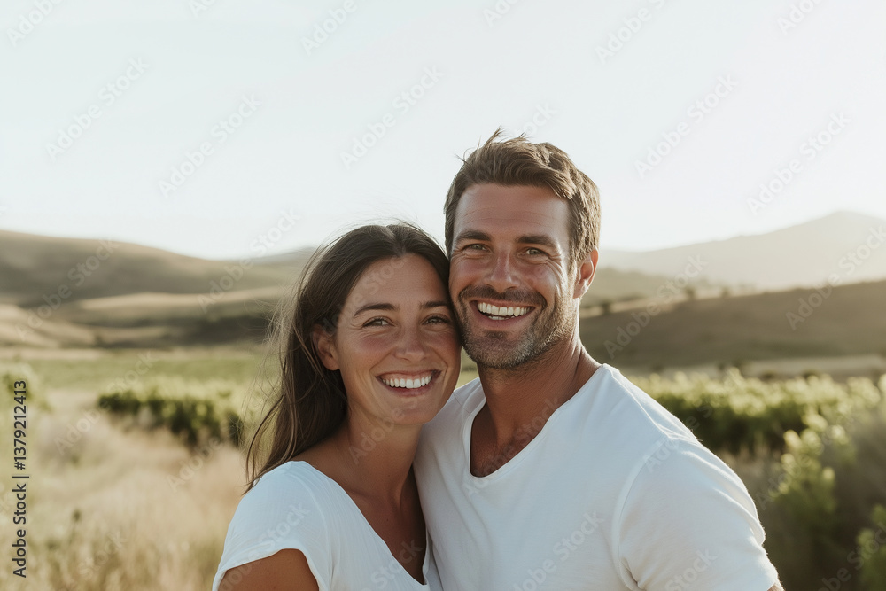 Fototapeta premium happy young couple