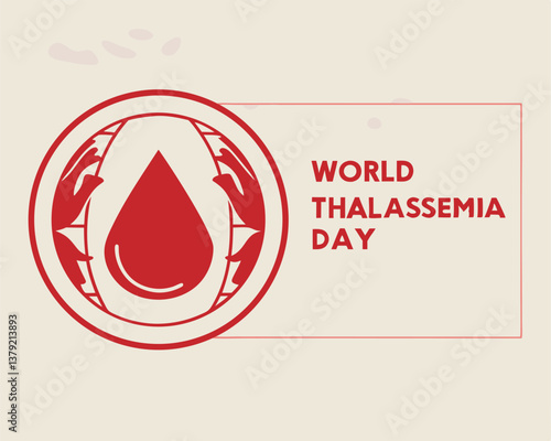 Global support for World Thalassaemia Day symbolized by hands and a blood drop.