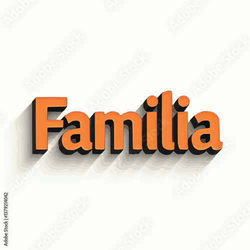 Wortart Familie, Illustration, bunt, spanisch

