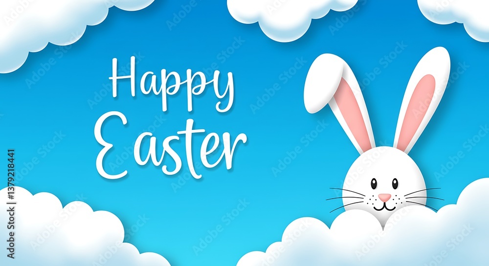 Bunny's Sky-High Easter Greetings AI Generated Bunny's Sky-High Easter Greetings AI Generated