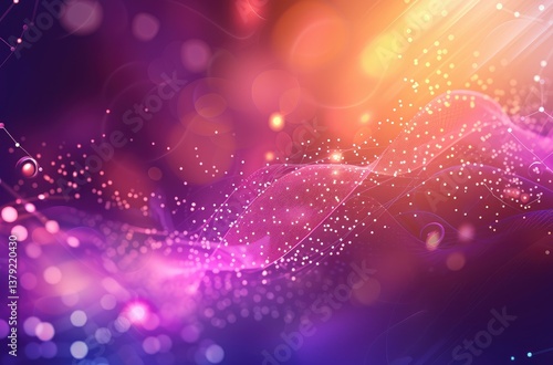 Abstract Light Particles and Waves Background