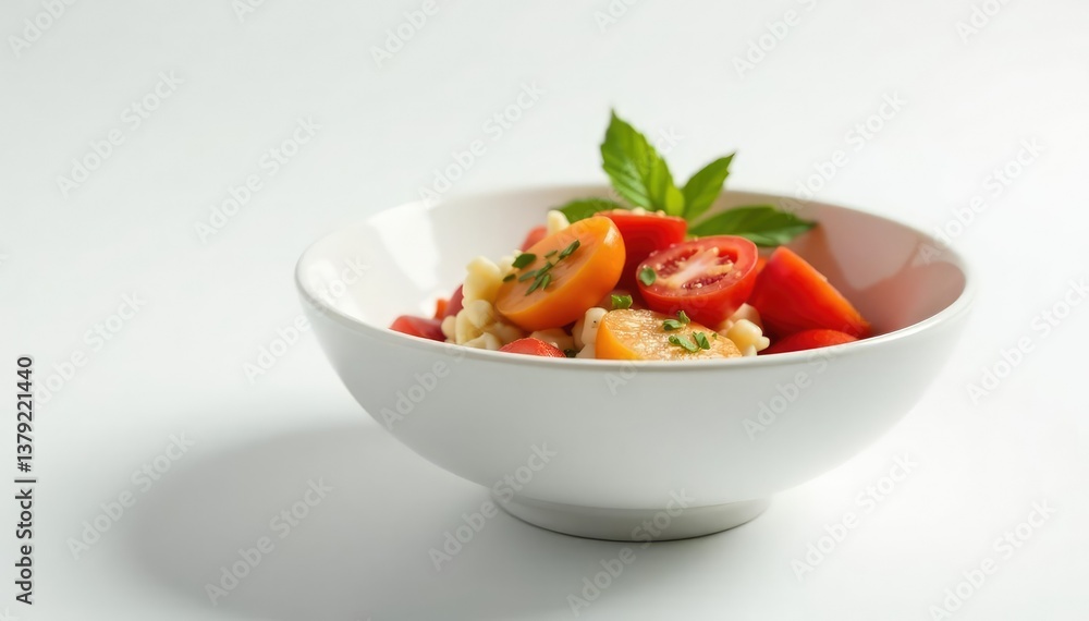 Close-up of empty bowl, simple setting, white backdrop, clean, pure, background Close-up of empty bowl, simple setting, white backdrop, clean, pure, background
