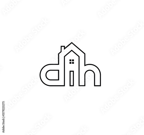 dh real estate logo design	