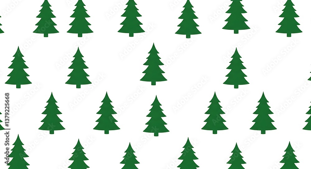 Fototapeta premium Emerald Evergreen Repeat AI Generated