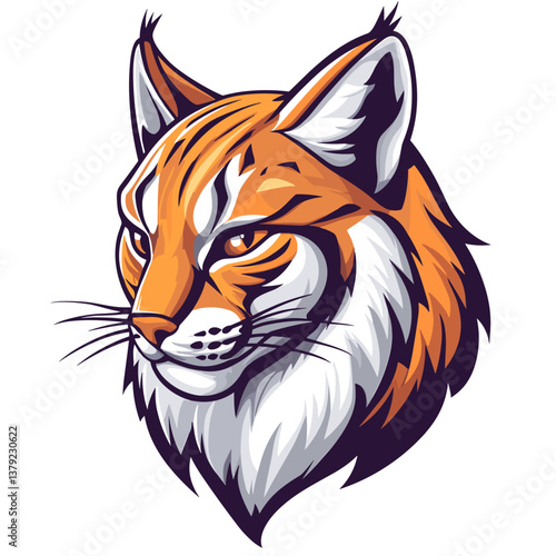 Esports logo featuring side view of a stalking lynx with striking colors and detailed design for gaming branding