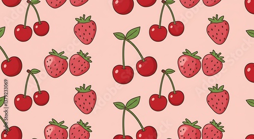 Cherry Strawberry Bliss AI Generated