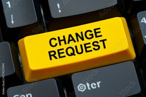Change Request - formal proposal for an alteration to some product or system, text button on keyboard.