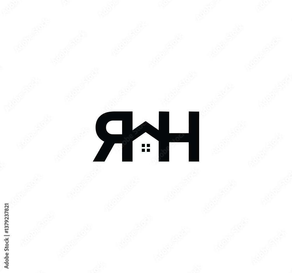 rh real estate logo design rh real estate logo design