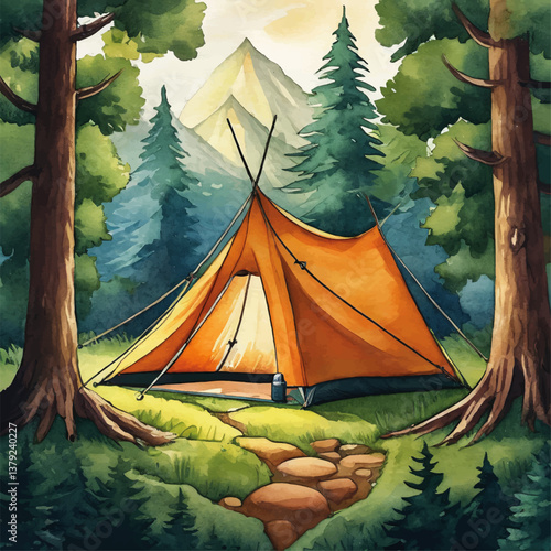 tent in the woods 2