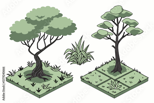 set of trees with roots