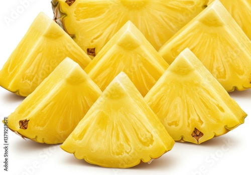 Pineapple slices juicy yellow fruit