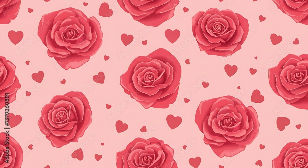 Crimson Bloom & Whispers of Love AI Generated Crimson Bloom & Whispers of Love AI Generated