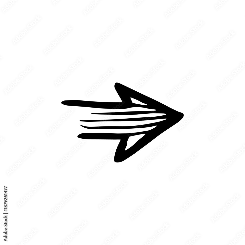 Fototapeta premium Hand drawn arrow vector icons