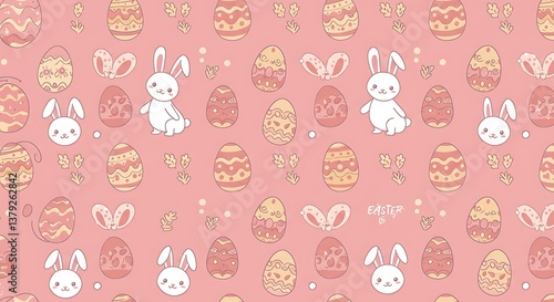 Pastel Springtime Bunnies AI Generated