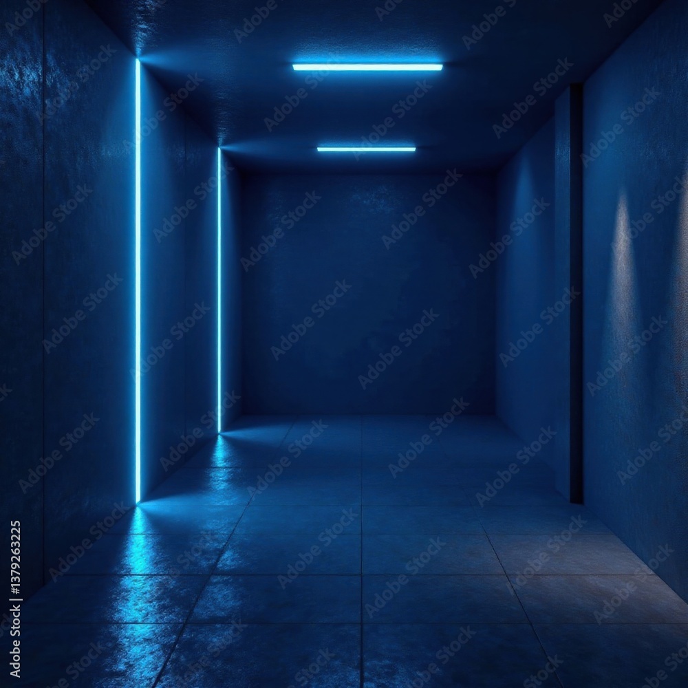 Clean and minimalist dark blue square elements with geometric patterns, futuristic corporate interior design, corporate, modern Clean and minimalist dark blue square elements with geometric patterns, futuristic corporate interior design, corporate, modern