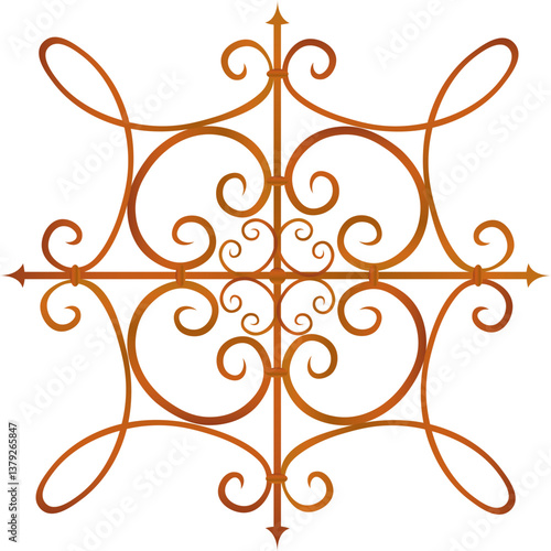 a beautiful decorative element reminiscent of metal forging