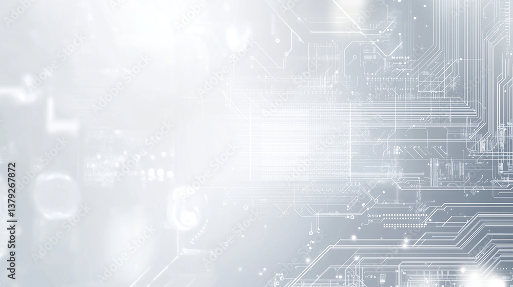 Fototapeta premium astarte.ai: Futuristic Circuit Board - High-Tech Abstract Background