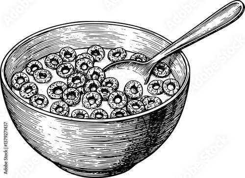 chili corn carne engraving black and white outline
