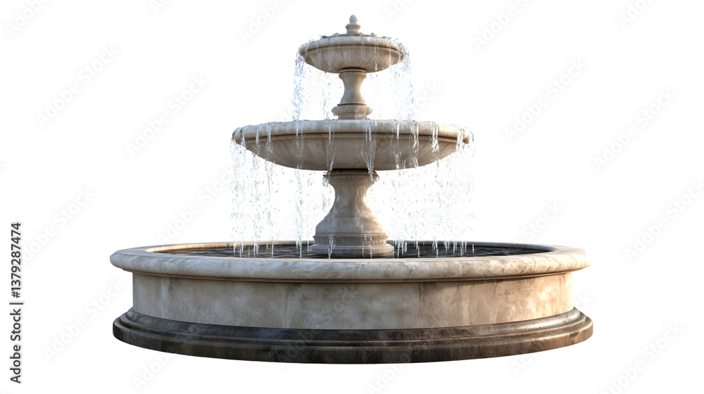 3D Rendering of Fountain Isolated on Transparent Background for Design Projects 3D Rendering of Fountain Isolated on Transparent Background for Design Projects