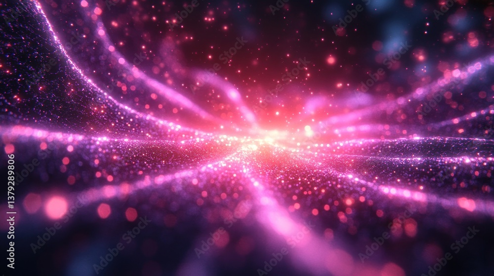 Fototapeta premium Neural Network Structure Glowing Connections Future Technology Research Brain Cells Data Analysis