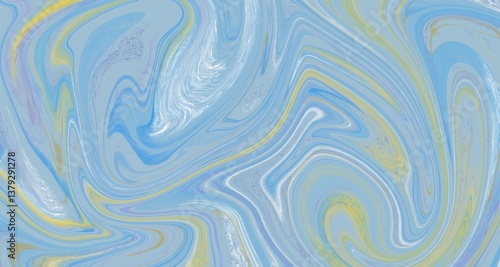 Abstract colorful liquid texture background, Liquify filter effect. Beautiful soft abstract holographic background illustration texture pattern. Fluid liquid color wave lines.