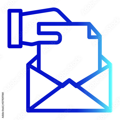 Email Icon Outline Gradient Style for Project Management Pack Icon Themes