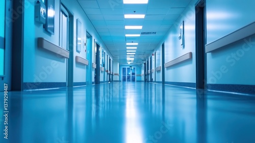 Wallpaper Mural Empty hospital corridor, clean and modern. Torontodigital.ca