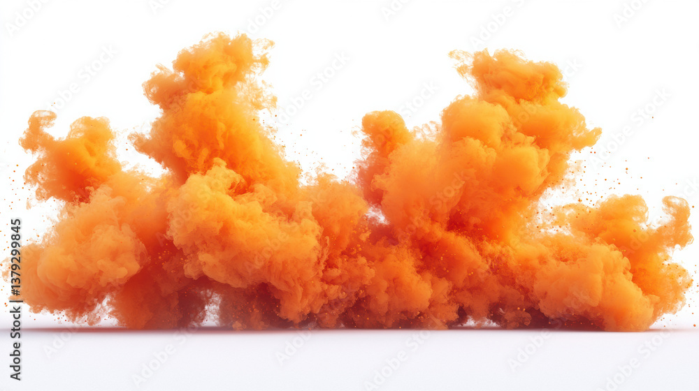 Vibrant orange smoke effect creating dynamic and energetic atmosphere Vibrant orange smoke effect creating dynamic and energetic atmosphere