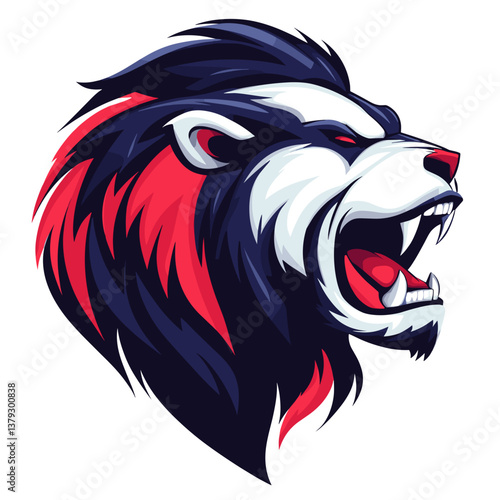 Wallpaper Mural Vector logo featuring a roaring baboon in side view for esports branding and team identity creation Torontodigital.ca