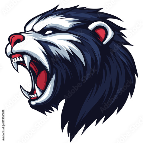 Roaring baboon vector logo representing esports team spirit and competitive energy in dynamic designs