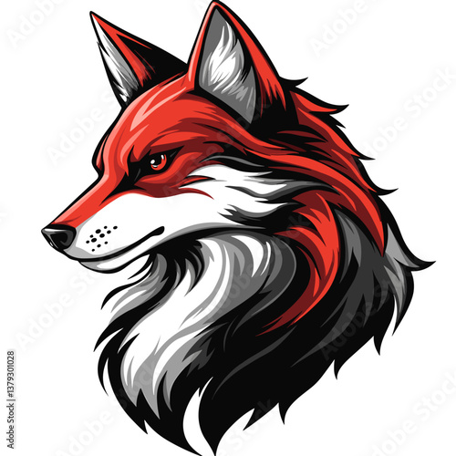 Feral jackal logo in vector style designed for esports branding and team identity