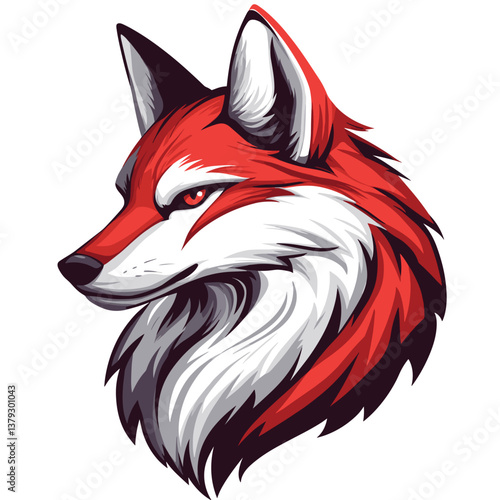Feral jackal vector logo representing esports team in dynamic side view design