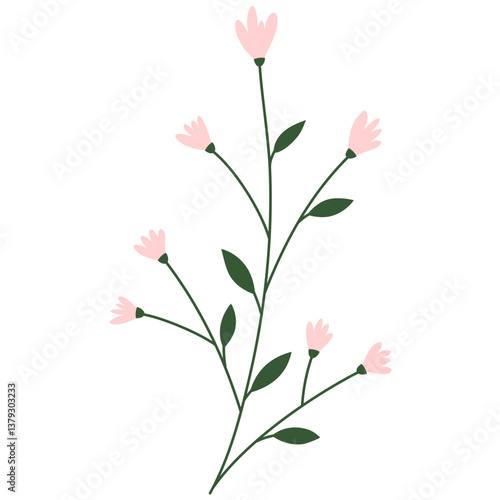 Hand drawn flower decoration elements illustration